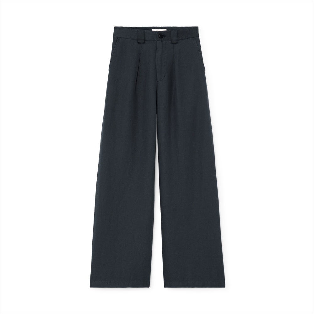 Shop Alex Mill Madeline Pleated Trousers In Washed Black