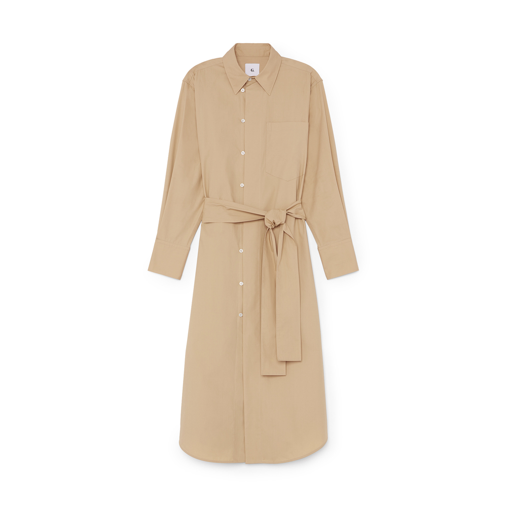 G. Label By Goop Patricia Shirtdress In Khaki