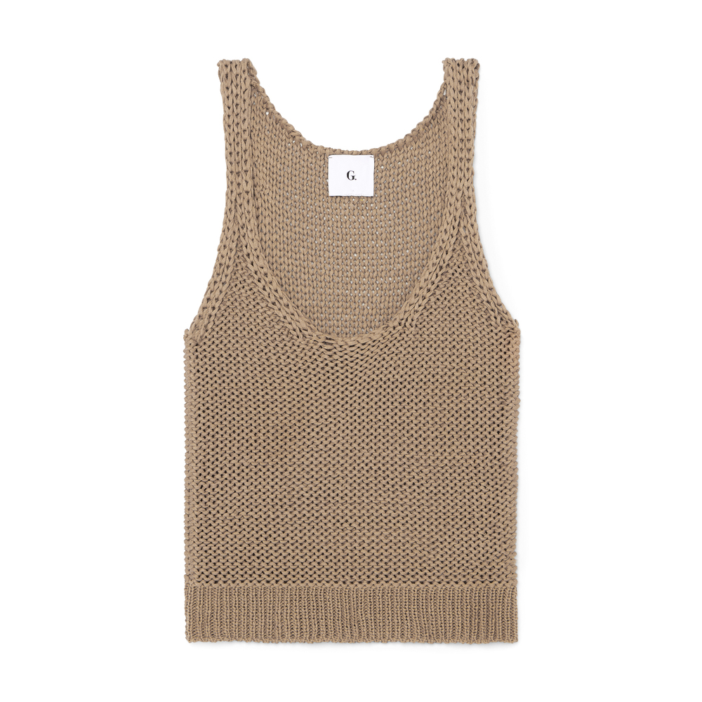 G. Label By Goop Hugo Sweater Tank In Khaki