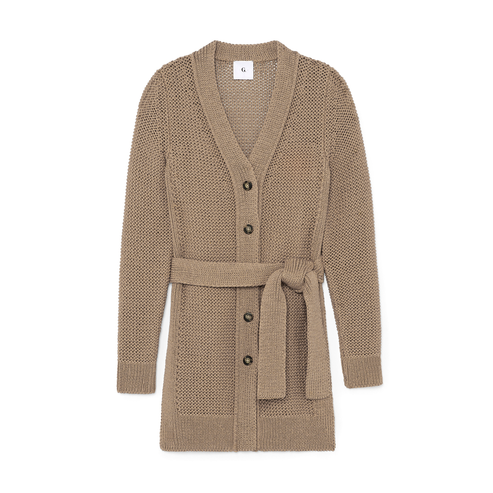 G. Label By Goop Susie Long Cardigan In Khaki