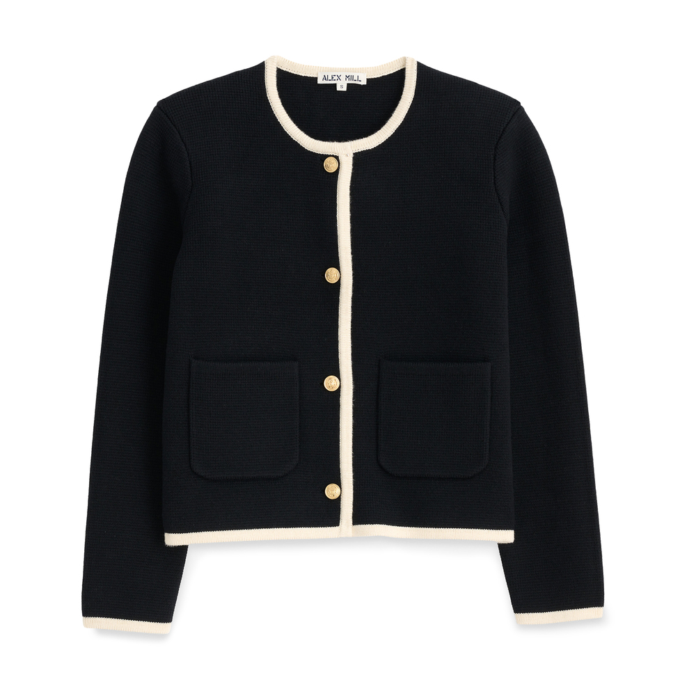 Shop Alex Mill Paris Sweater Jacket In Black