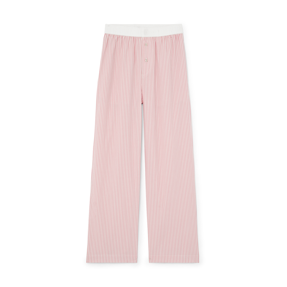 Shop By Malene Birger Helsy Pants In Pink Stripe