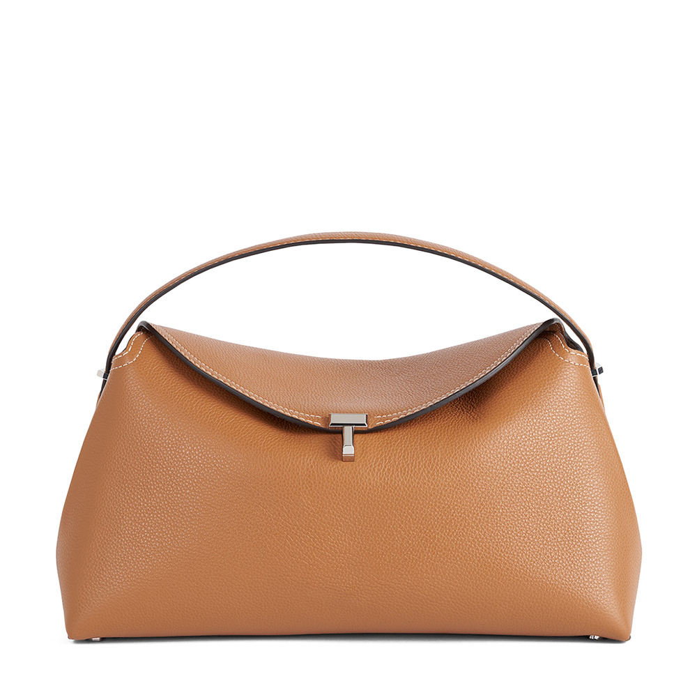 Totême Women's T-lock Leather Top-handle Bag In Tan