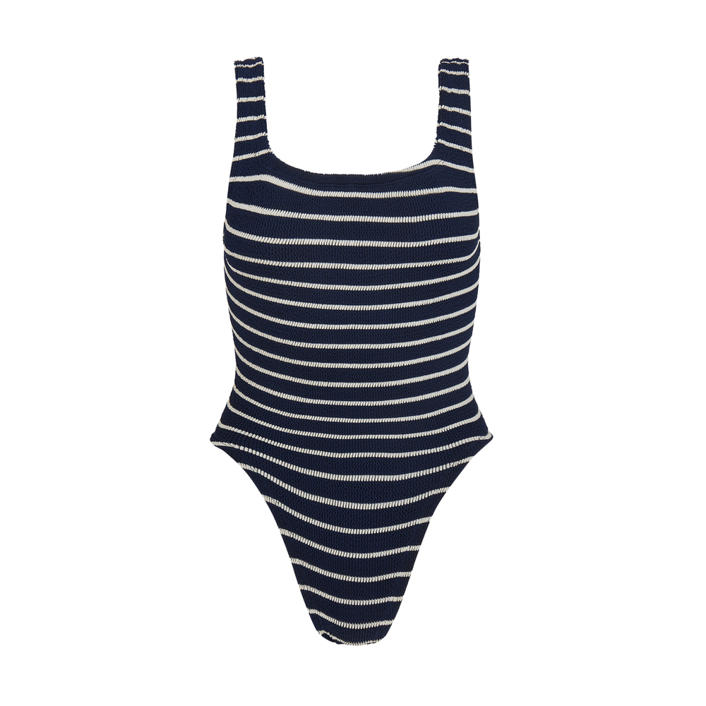 Hunza G Square-neck One-piece In Blue