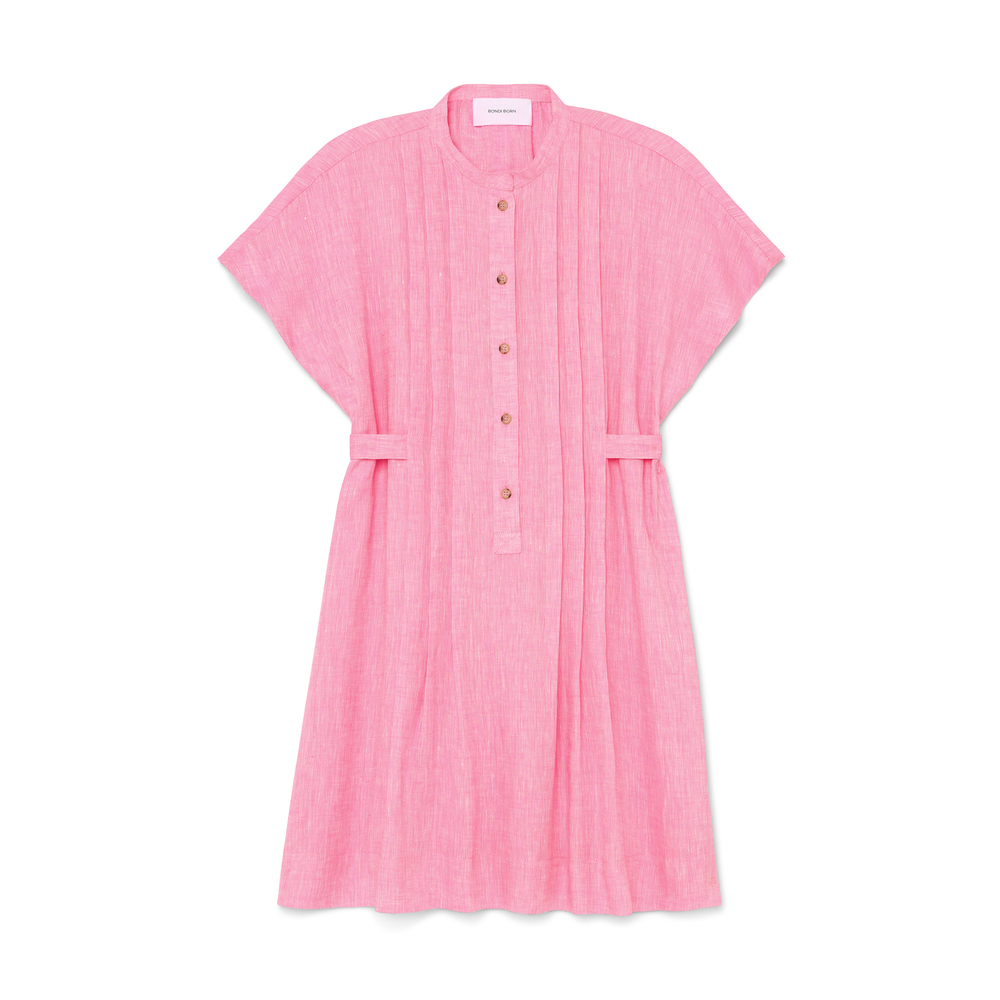 Shop Bondi Born Lucca Pleat-front Minidress In Pink