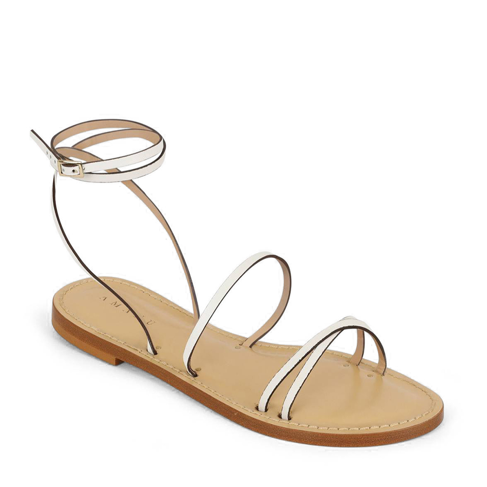 Shop Amanu Constantia Sandals In White Leather