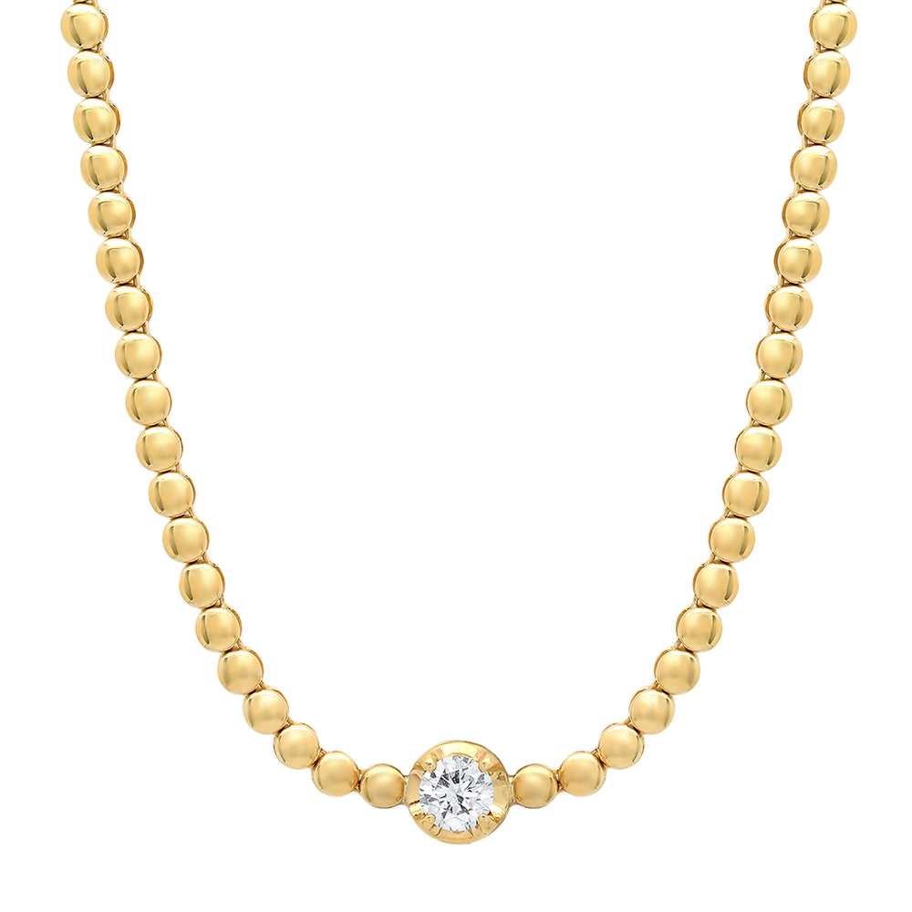 Shop Jennifer Meyer Illusion Tennis Necklace In Gold