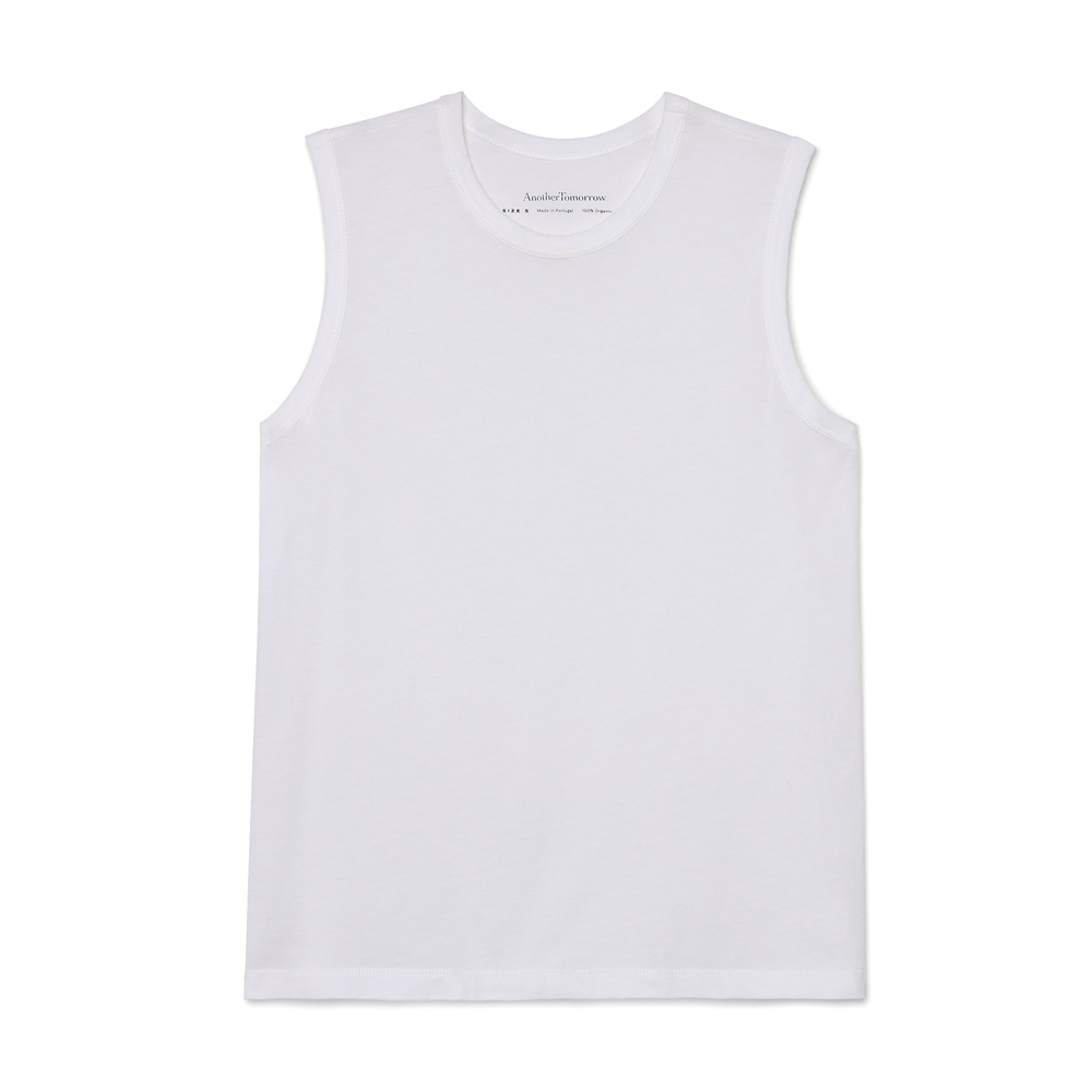 Shop Another Tomorrow Sleeveless Tee In White
