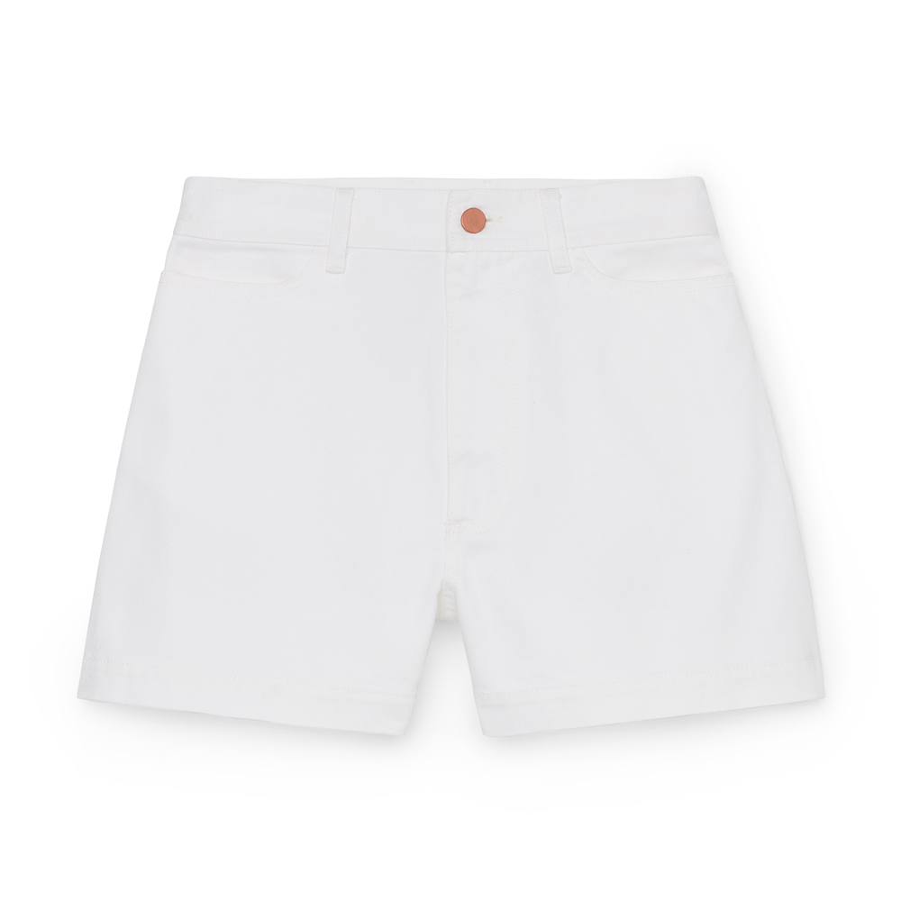 Shop G. Label By Goop The Polished Jean Short In Ivory