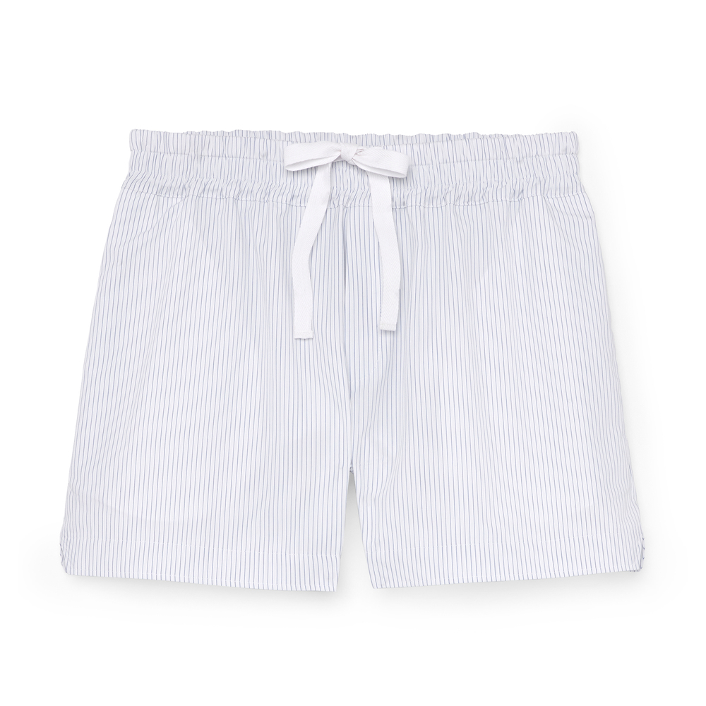G. Label By Goop Shorty Boxer In White,blue Stripe