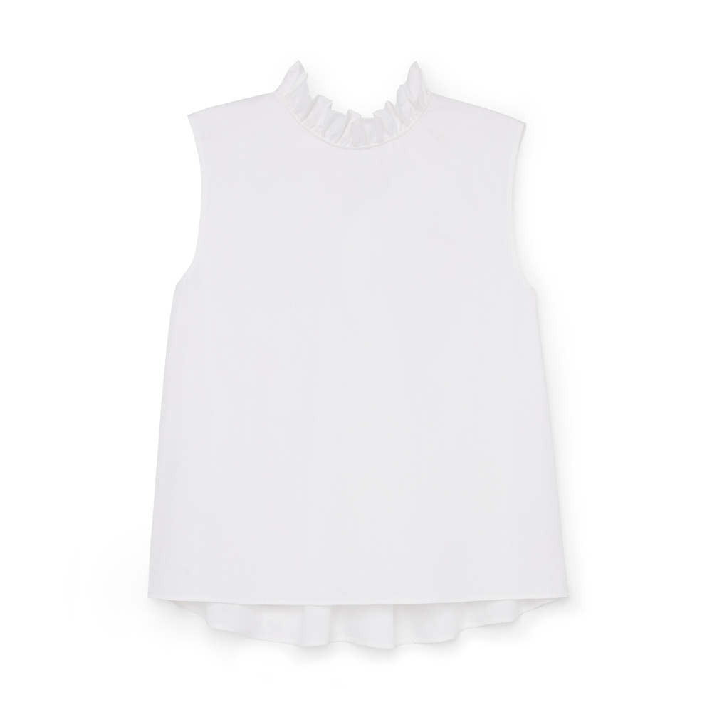 Shop G. Label By Goop Ruffle-trim Top In White