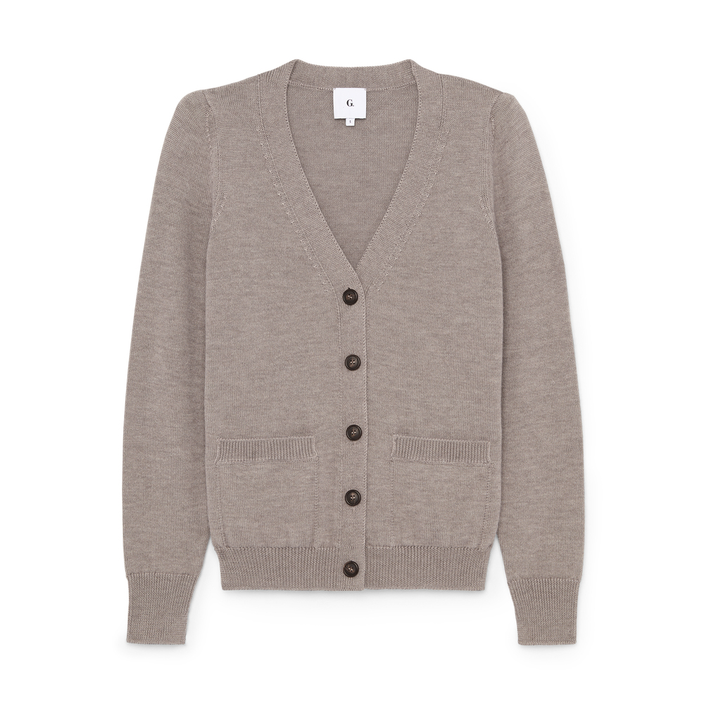 Shop G. Label By Goop The Signature Cardigan In Khaki