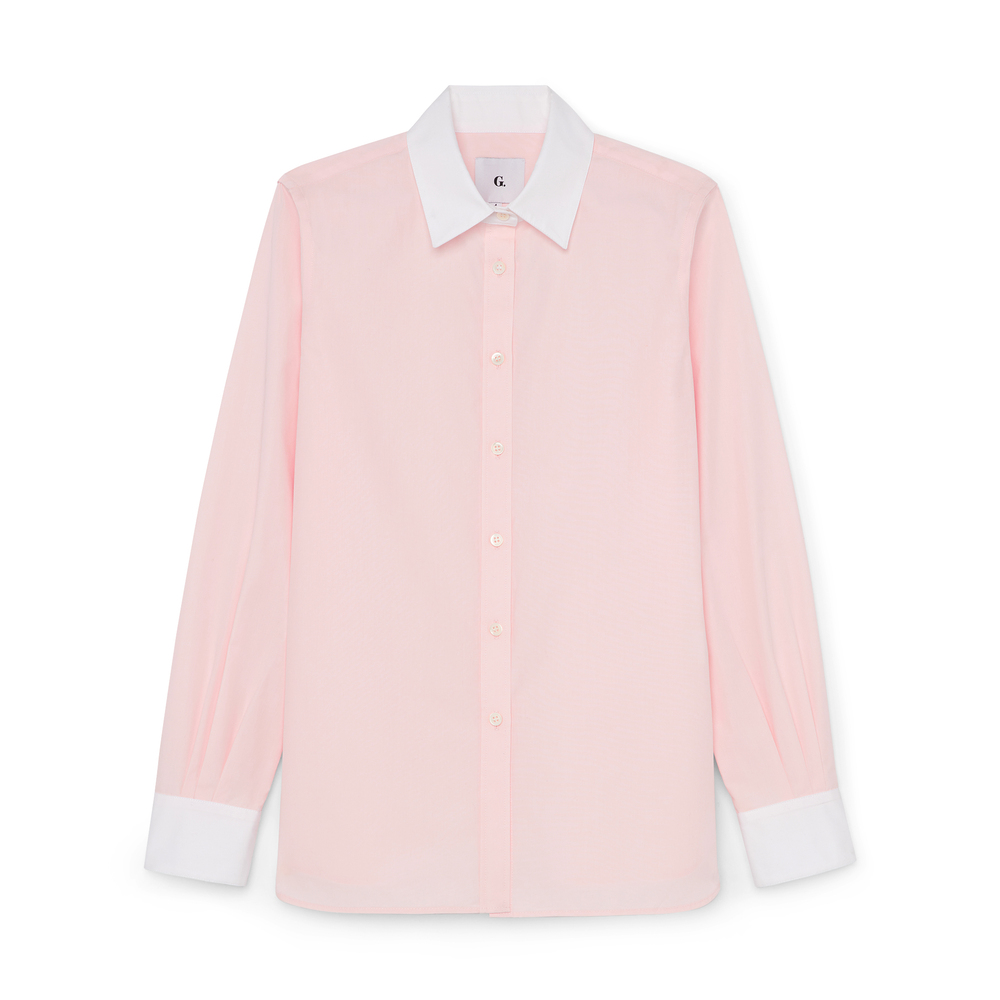 Shop G. Label By Goop Essential Button-down In Pink,white