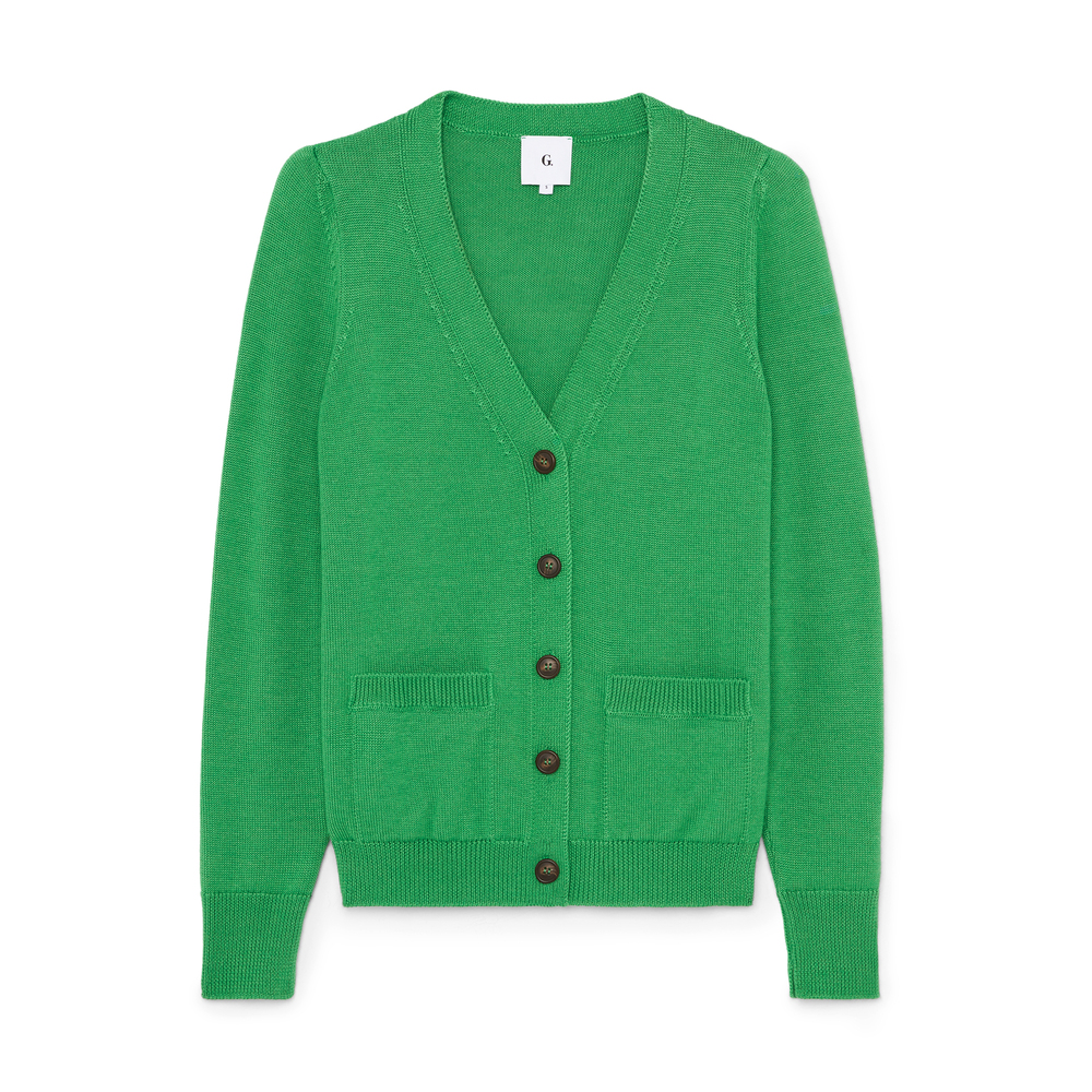 G. Label By Goop The Signature Cardigan In Green