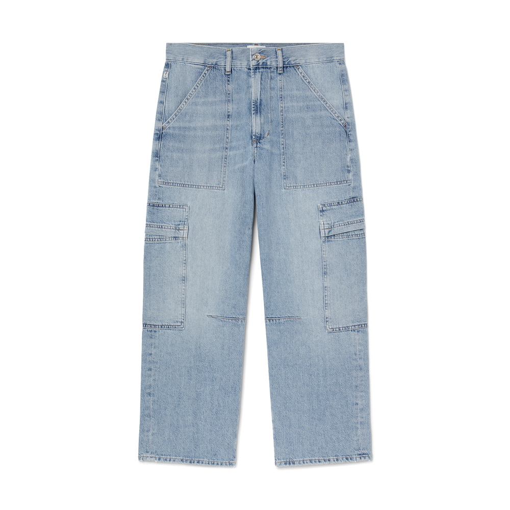 Shop Citizens Of Humanity Marcelle Cargo Jeans In Cloud Nine