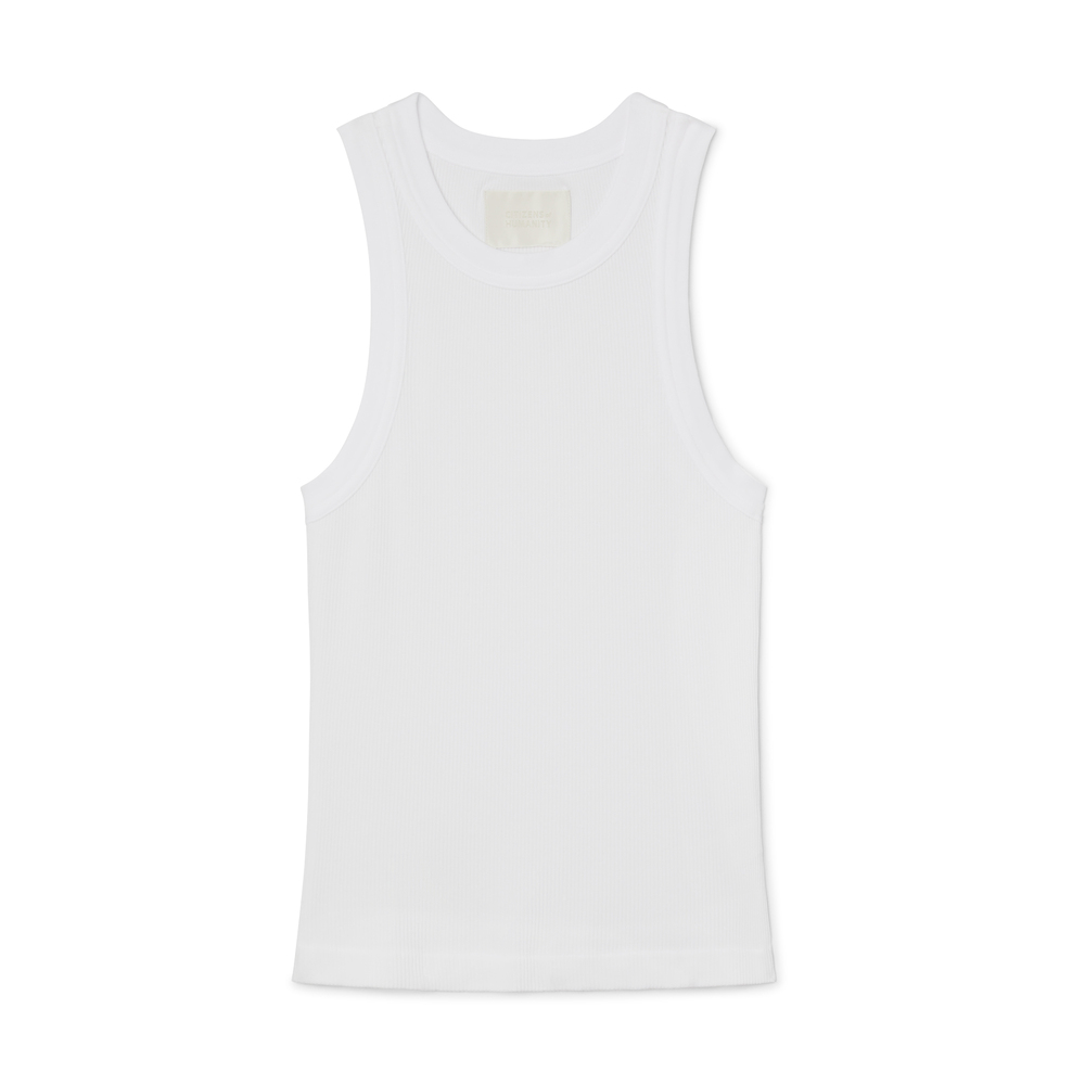 Shop Citizens Of Humanity Isabel Ribbed Tank In White