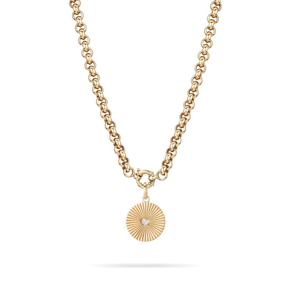 Shop Adina Reyter Diamond Rays Chain Necklace In 14k Yellow Gold,diamond