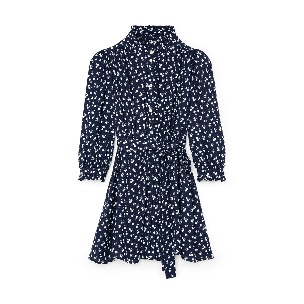 Shop G. Label By Goop Umbria Dress In Navy,white Cherry