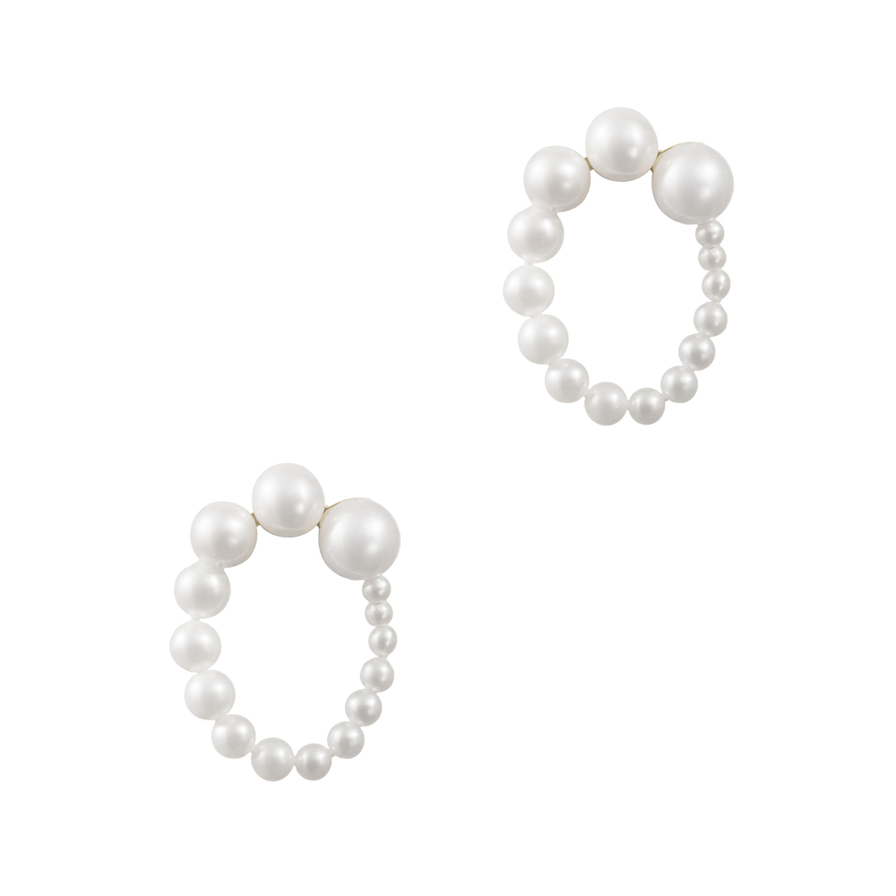 Shop Sophie Bille Brahe Petite Embrassée De Par Earrings In 14k Recycled Yellow Gold,freshwater Pearls