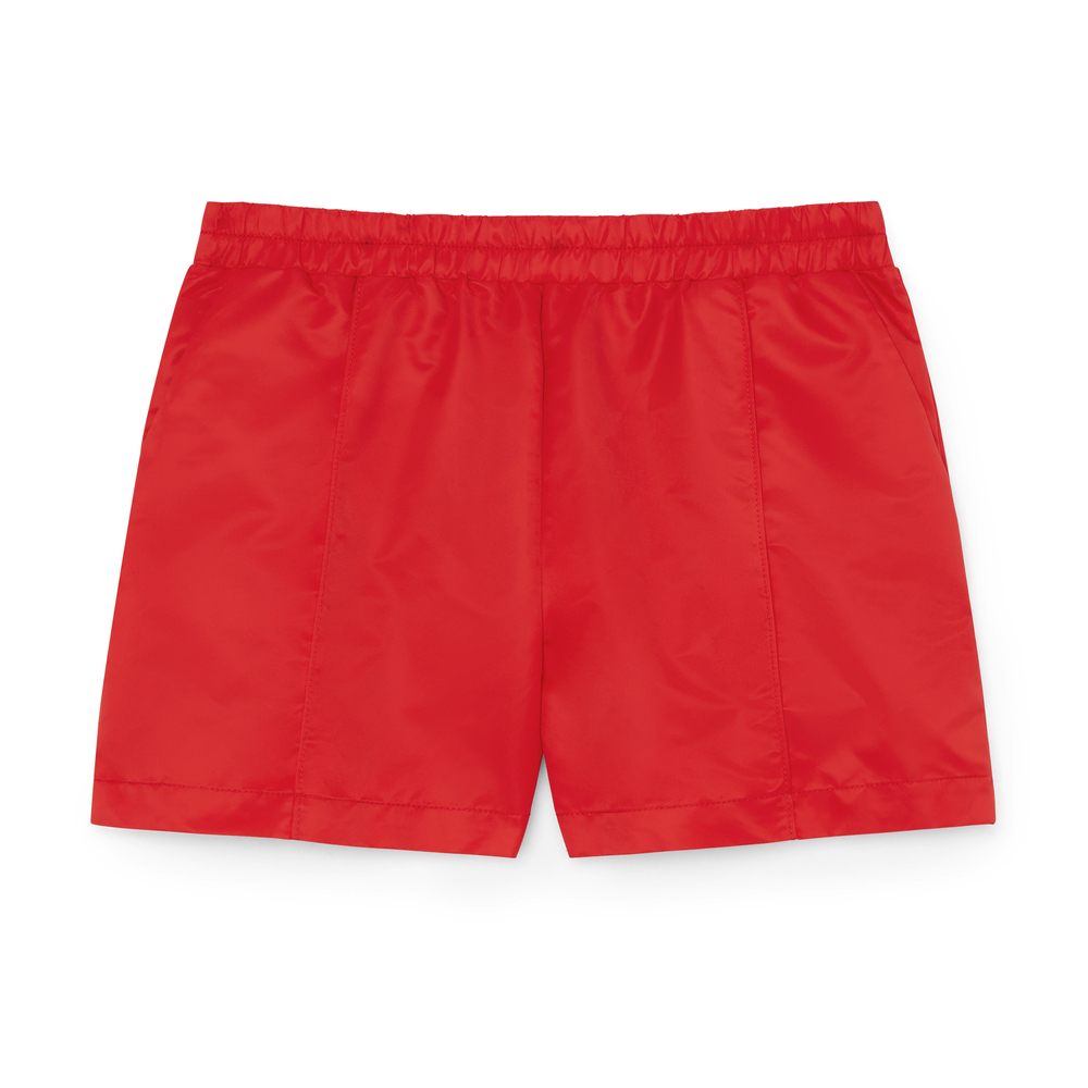 Shop Staud Taurus Shorts In Red Rose
