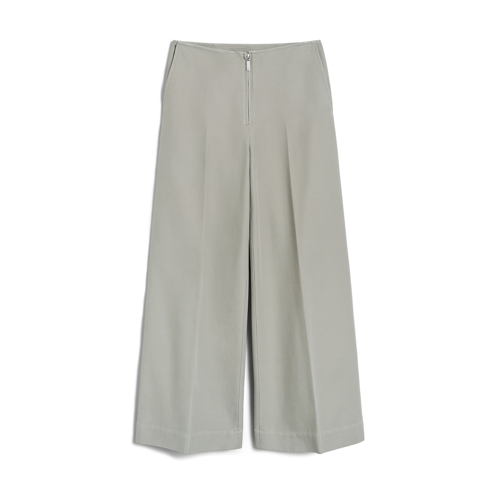 Shop Totême Zip-front Wide-leg Trousers In Dove