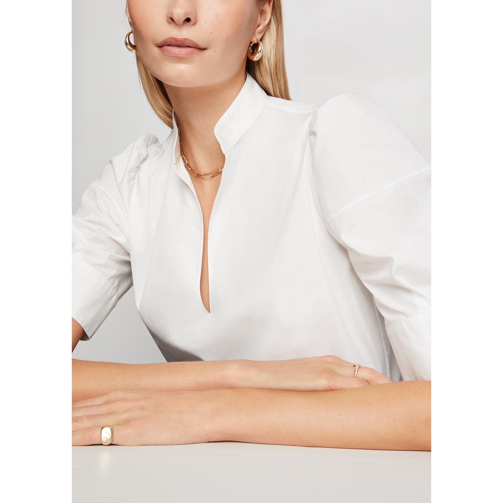 yo BIOTOP】cupro gather puff blouse - メルカリ