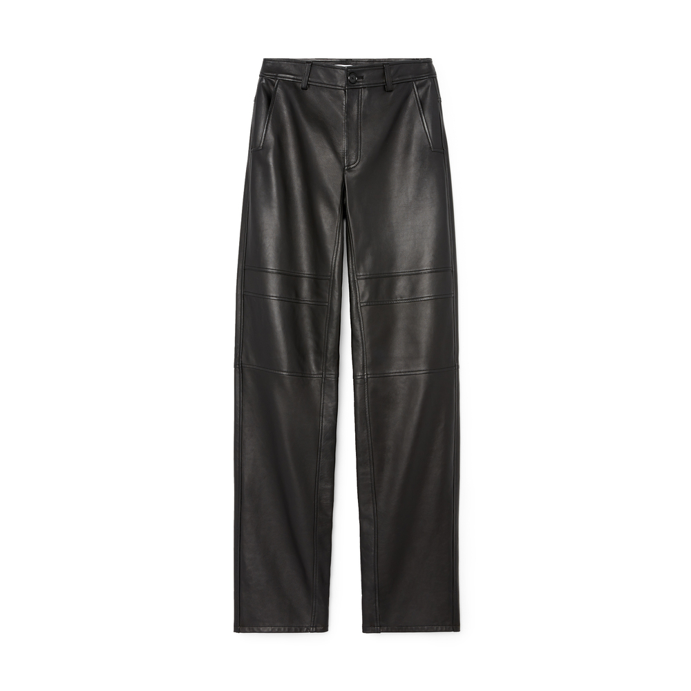 Shop Proenza Schouler White Label Smyth Leather Pant In Black
