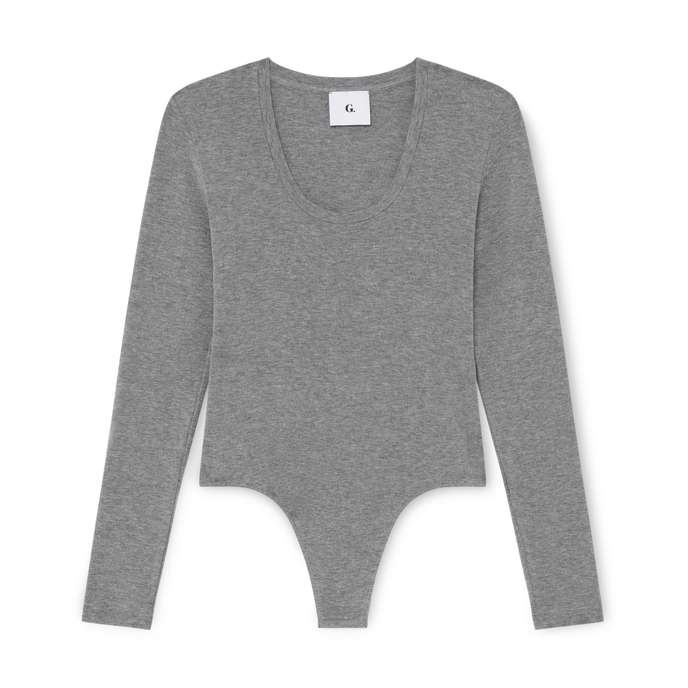 G. Label By Goop Layering Bodysuit In Medium Grey