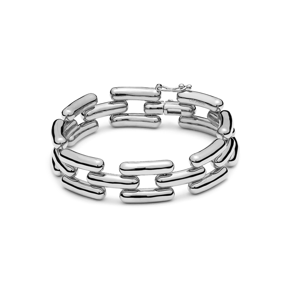 Lie Studio The Freya Bracelet In 925 Sterling Silver Plated Brass