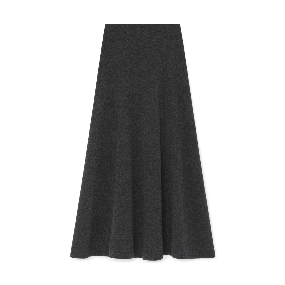 G. Label By Goop The Sleek Knit Skirt In Charcoal