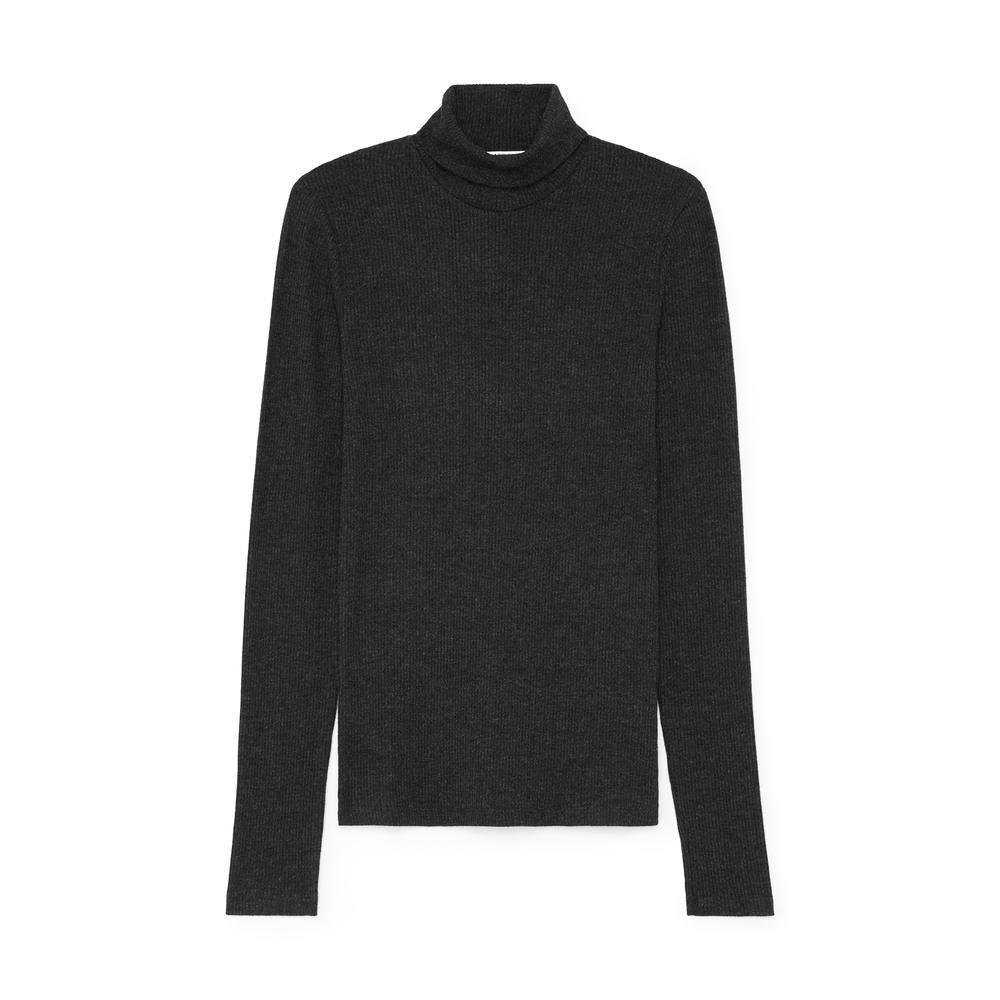 Agolde Pascale Turtleneck In Gray