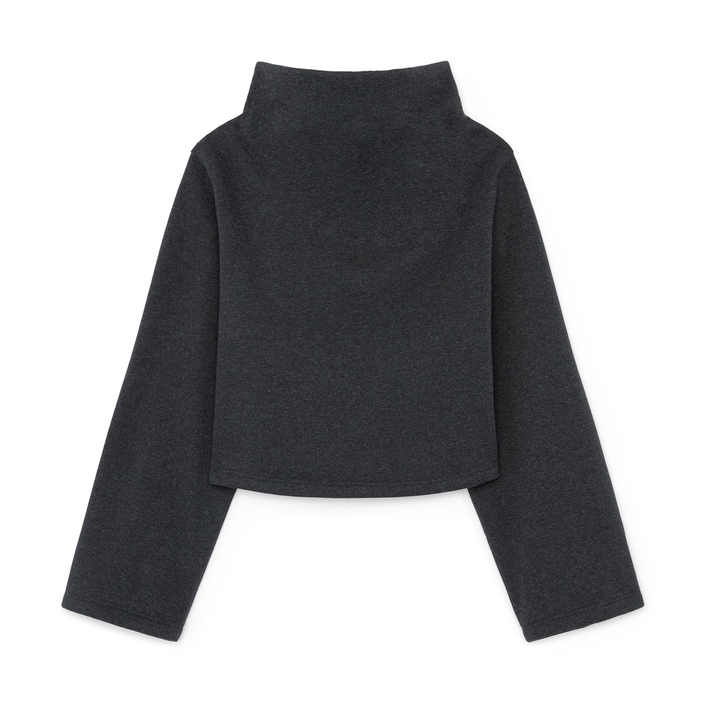 G. Label By Goop Funnel-neck Sweatshirt In Charcoal