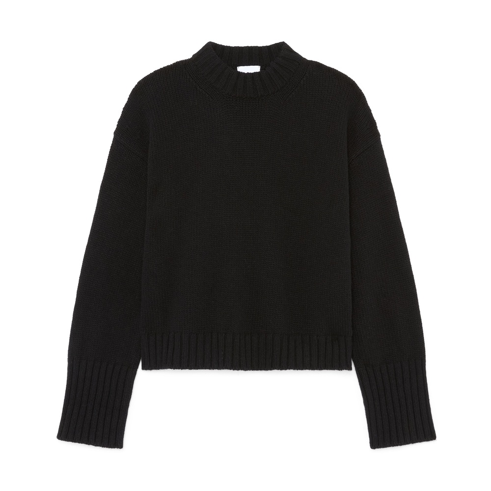G. Label By Goop Relaxed Crewneck Sweater In Black