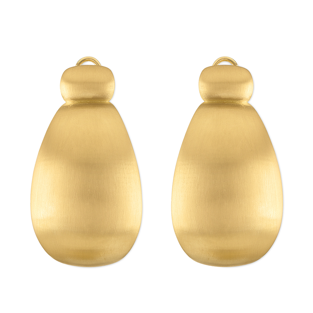 Jade Ruzzo 18k Yellow Gold Large Cowbell Earrings