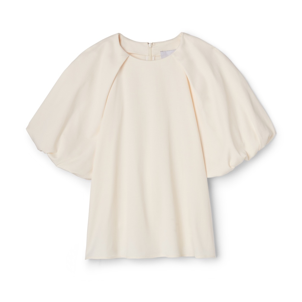 G. Label By Goop Statement-sleeve Top In Ivory