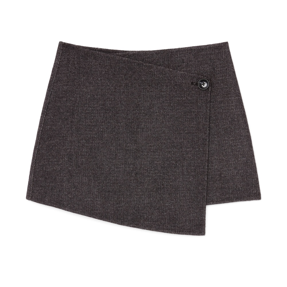 Shop Proenza Schouler White Label Patti Skirt In Coal Melange