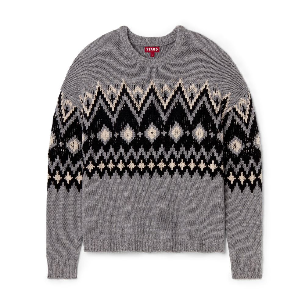 Staud Moritz Fair Isle Wool-blend Sweater In Fairisle