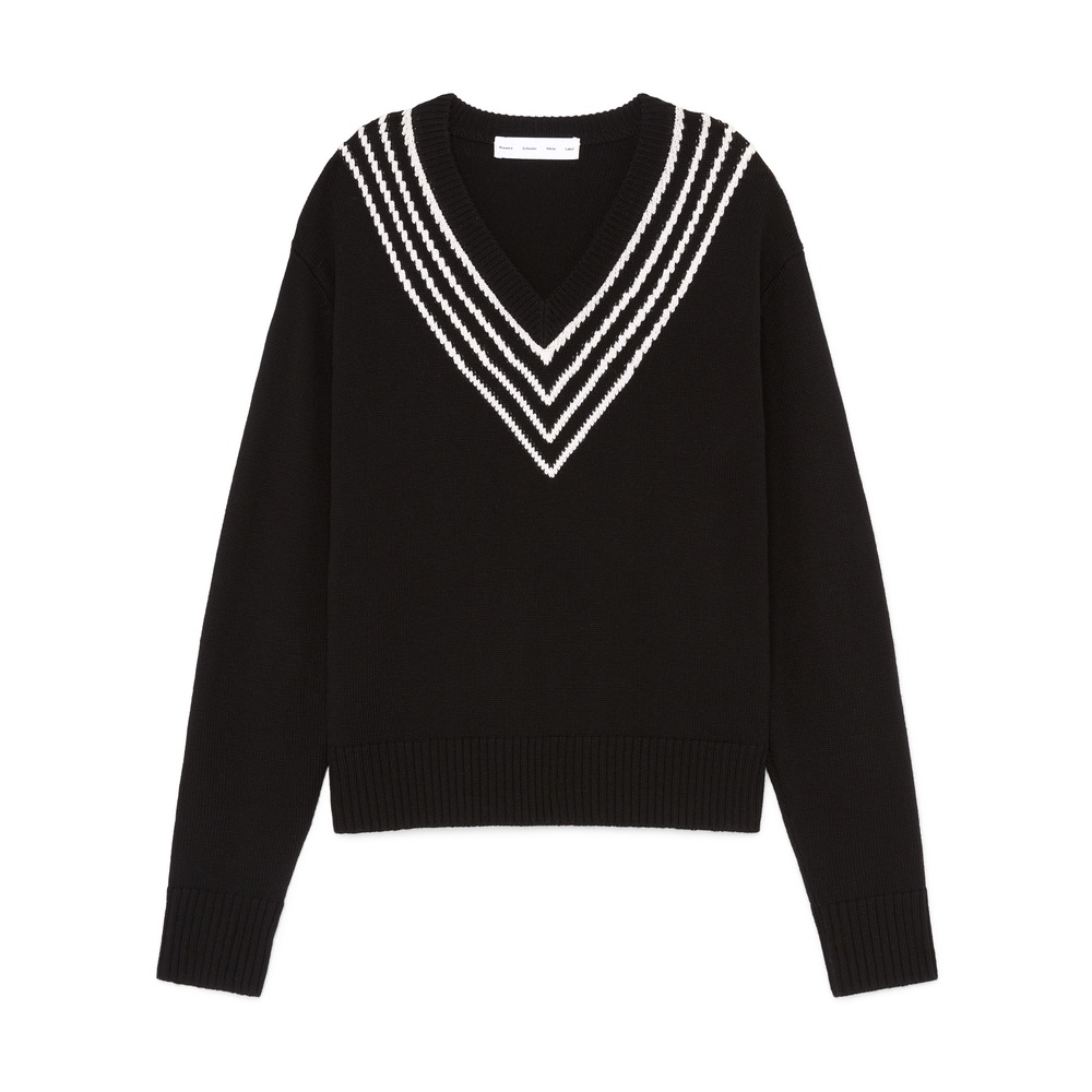 Proenza Schouler White Label Gianna Sweater In Black Multi