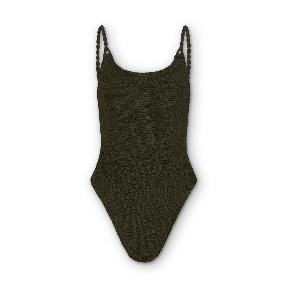 Hunza G Camille One-piece In Metallic Khaki