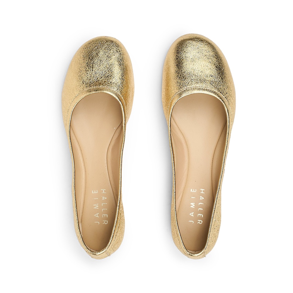 Jamie Haller The Minimalist Slipper In Metallic Gold