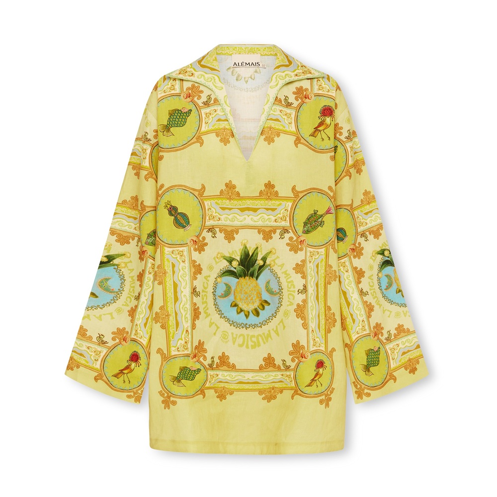 Alemais La Musica Mini Tunic Dress In Lemon
