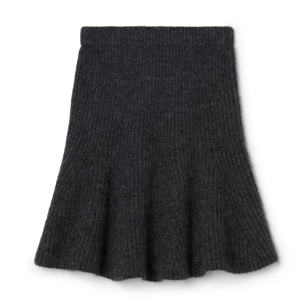 Shop By Malene Birger Dox Skirt In Grey Melange