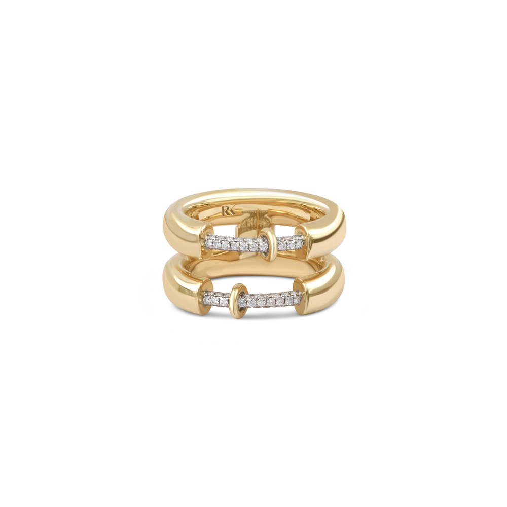 Rainbow K Women's Endless 14k Gold Diamond Double Ring In 14k Gold And Diamonds