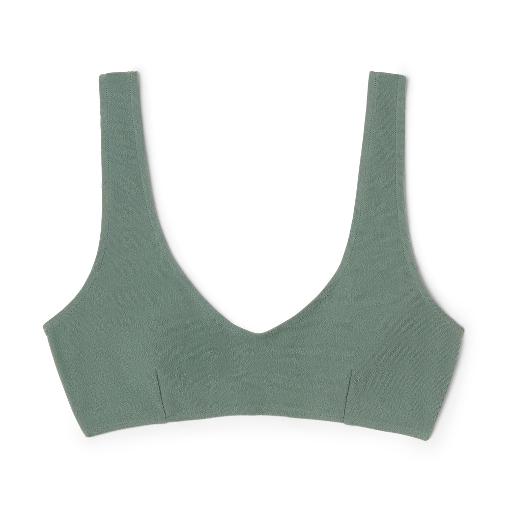 ZULU AND ZEPHYR TEXTURED CROP BRALETTE 