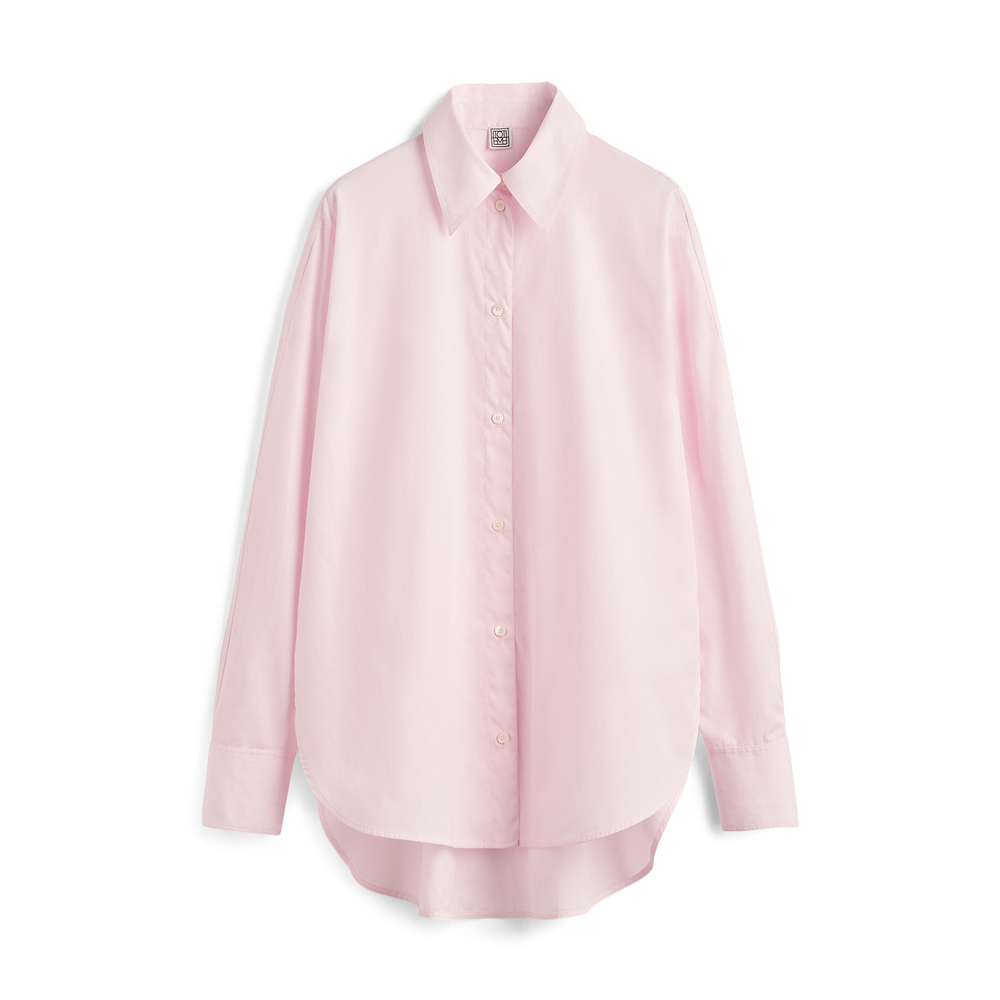 Totême Pink Kimono-sleeve Poplin Shirt In Blossom 278