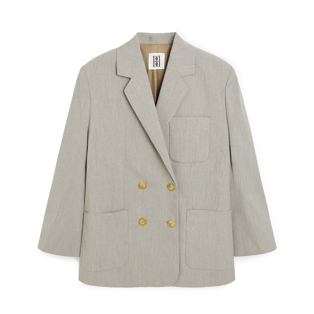 By Malene Birger Railey Blazer In Grey Brown Melange