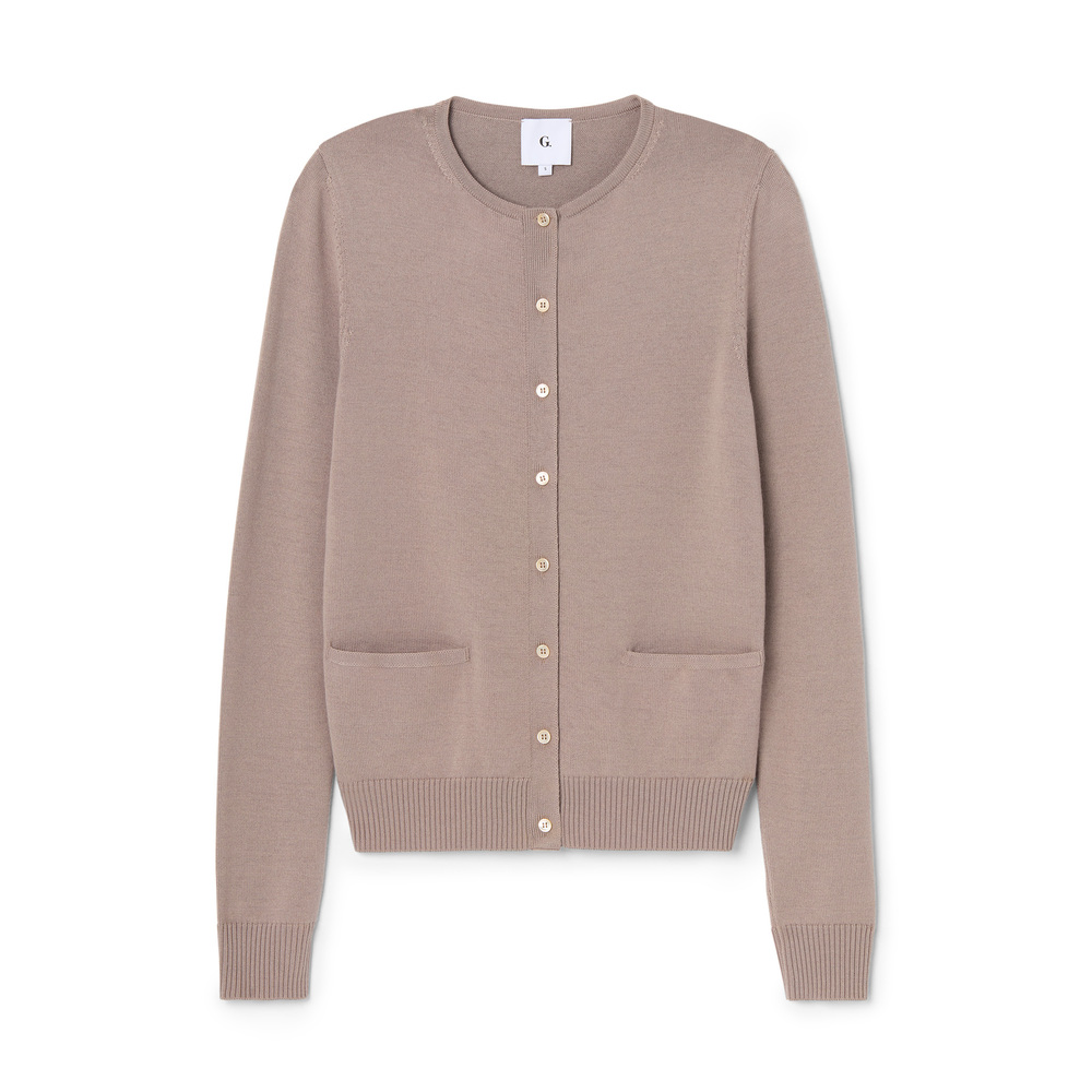 G. Label By Goop Parker Cardigan In Stone Gray