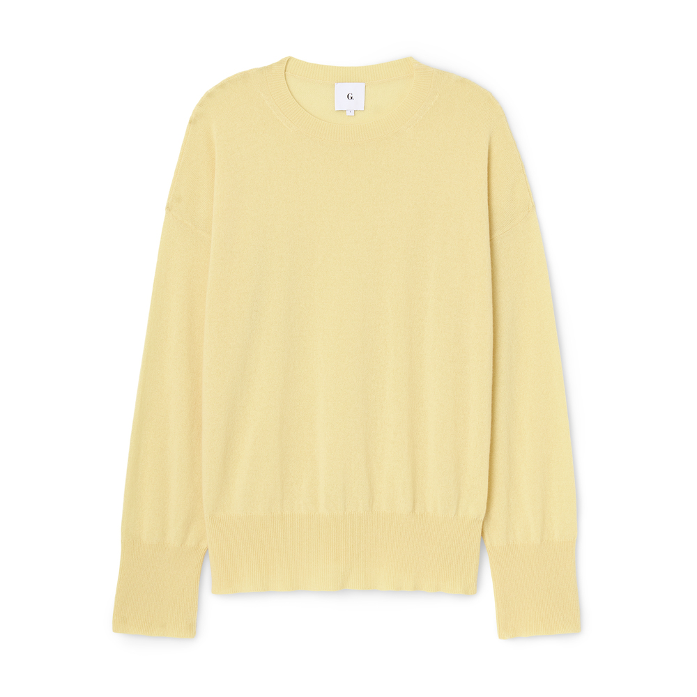 G. Label By Goop Jules Cashmere Sweater In Light Lemon