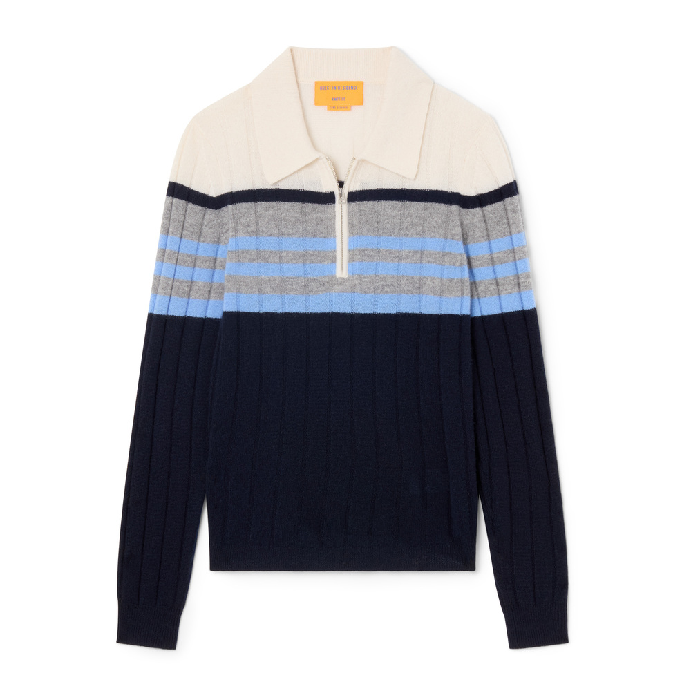Guest In Residence Track Polo In Midnight Combo