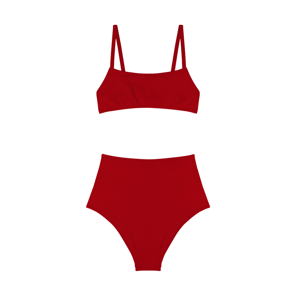 Lido Undici High-waist Bikini In Red